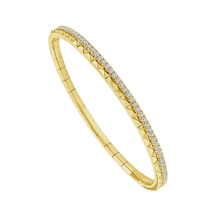 Diamond Bangle 1 ct tw 14k Yellow Gold-FSBG5318S8Y