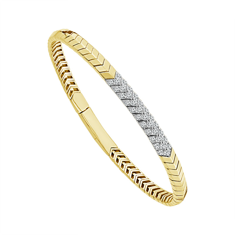 Diamond Bangle 1.50 ct tw 14k Yellow Gold-FSBG5327S8Y