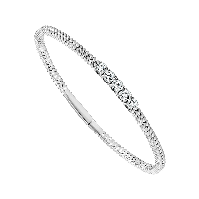 Diamond Bangle 1 ct tw 14k Yellow Gold-FSBG5328S8Y