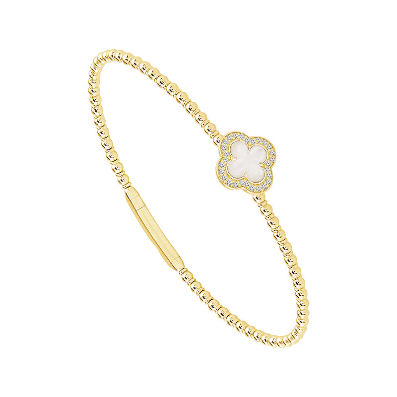 Diamond Bangle 0.10 ct tw 14k Yellow Gold-FSBG5332PLS8Y-6C