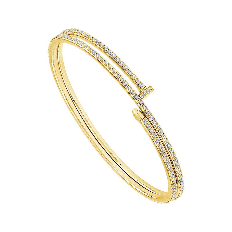 Diamond Bangle 1.16 ct tw 14k Yellow Gold-FSBG5335S8Y-6C