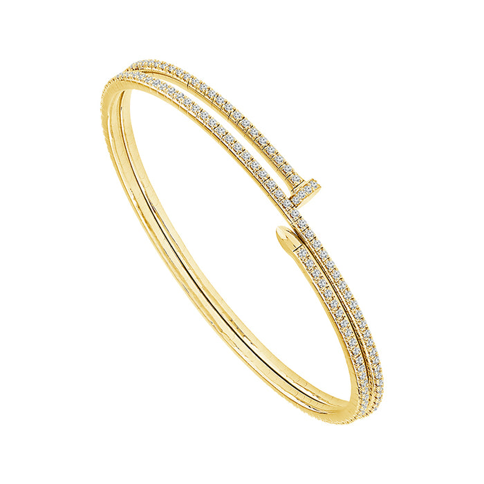 Diamond Bangle 1.16 ct tw 14k Yellow Gold-FSBG5335S8Y-6C