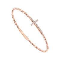 Diamond Bangle 0.33 ct tw 14k Yellow Gold+14k White Gold-FSBG5338S8YW-6C