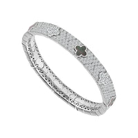 Diamond Bangle 6.25 ct tw 14k Yellow Gold+14k White Gold-FSBG5339PLS8YW-6C