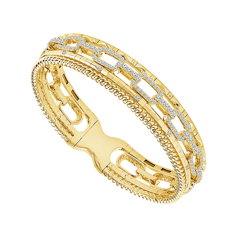 Diamond Bangle 2.40 ct tw 14k Yellow Gold-FSBG5360S8Y-6C