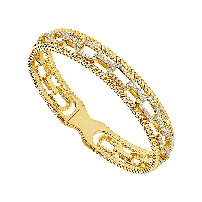 Diamond Bangle 2.25 ct tw 14k Yellow Gold-FSBG5361S8Y-6C
