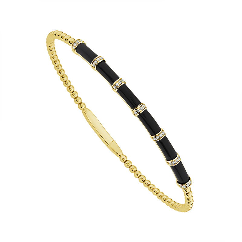 Diamond Bangle 0.13 ct tw 14k Yellow Gold-FSBG5363BCS8Y