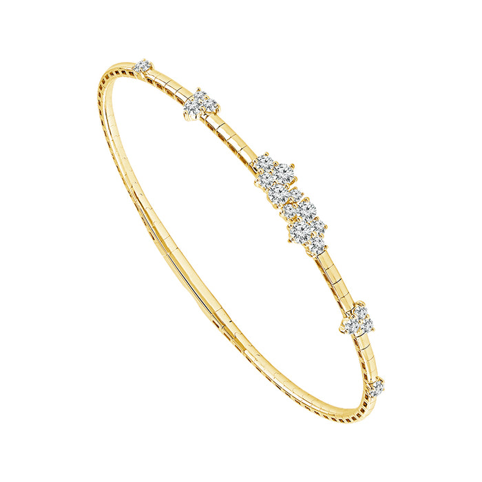 Diamond Bangle 1 ct tw 14k Yellow Gold-FSBG5372S8Y