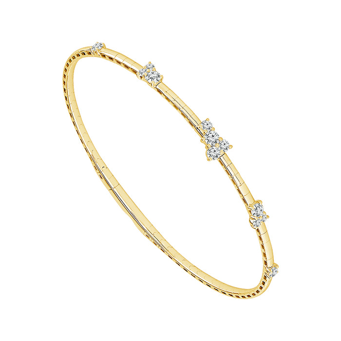 Diamond Bangle 0.60 ct tw 14k Yellow Gold-FSBG5373S8Y