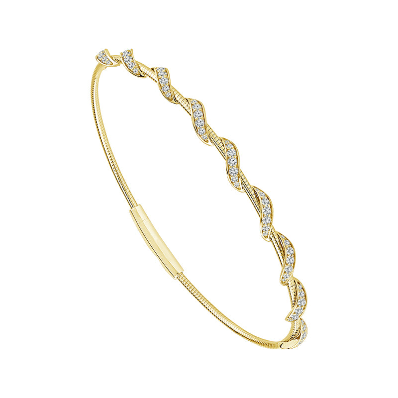 Diamond Bangle 0.50 ct tw 14k Yellow Gold-FSBG5380S8Y-6C