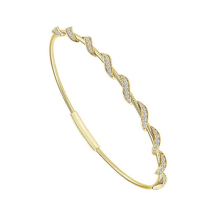 Diamond Bangle 0.50 ct tw 14k Yellow Gold-FSBG5380S8Y-6C