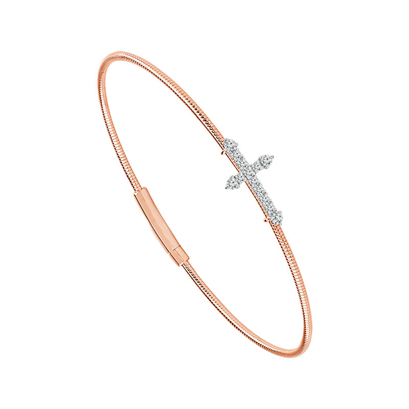 Diamond Bangle 0.20 ct tw 14k Yellow Gold-FSBG5384S8Y