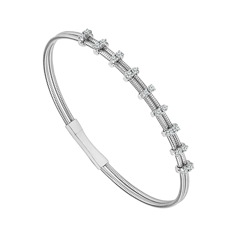 Diamond Bangle 0.50 ct tw 14k White Gold-FSBG5385S8W