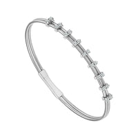 Diamond Bangle 0.50 ct tw 14k White Gold-FSBG5385S8W