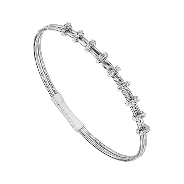 Diamond Bangle 0.50 ct tw 14k White Gold-FSBG5385S8W