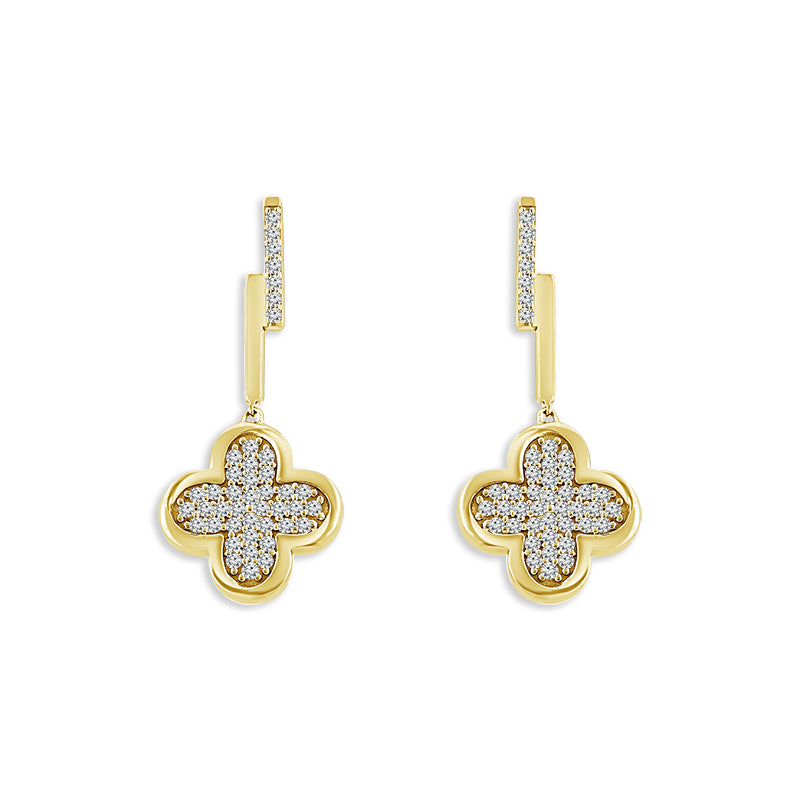 Diamond Fashion Earrings 0.25 ct tw 10k Yellow Gold-FSE4246A78Y0