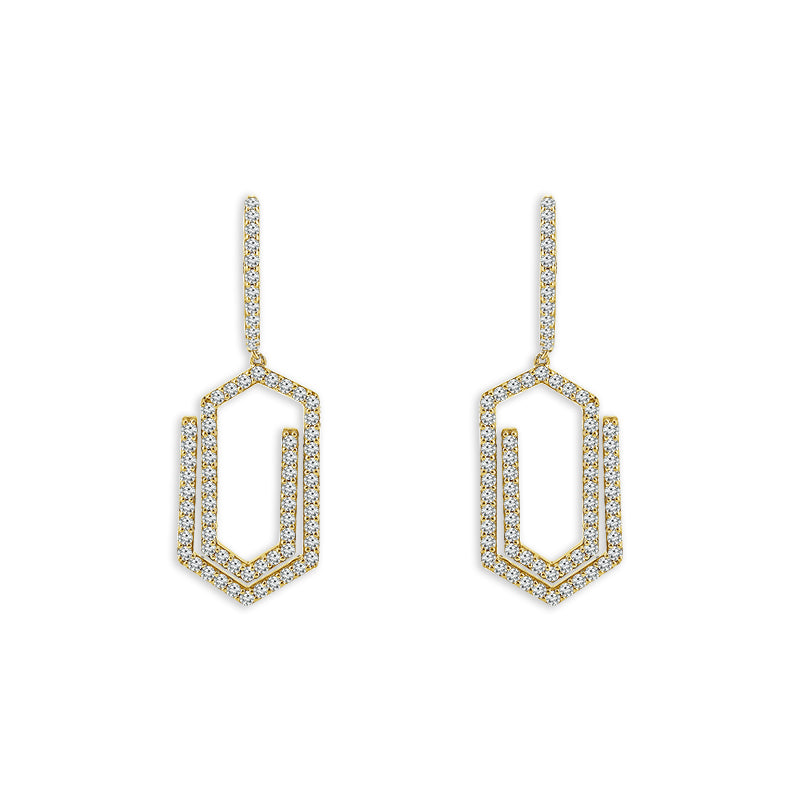 Diamond Fashion Earrings 0.63 ct tw 10k Yellow Gold-FSE4248A78Y0