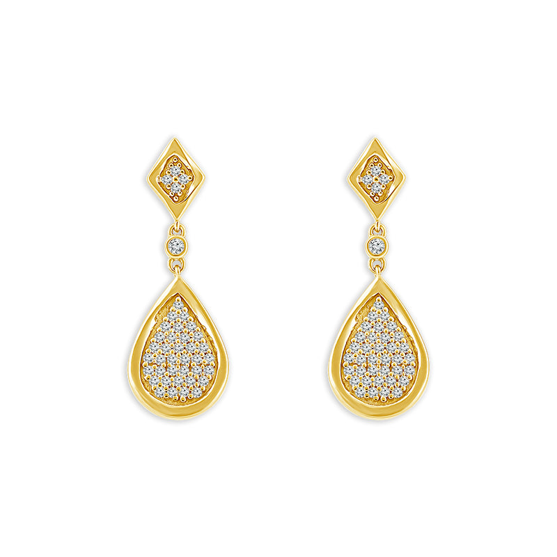Diamond Fashion Earrings 0.25 ct tw 10k Yellow Gold-FSE4253A78Y0