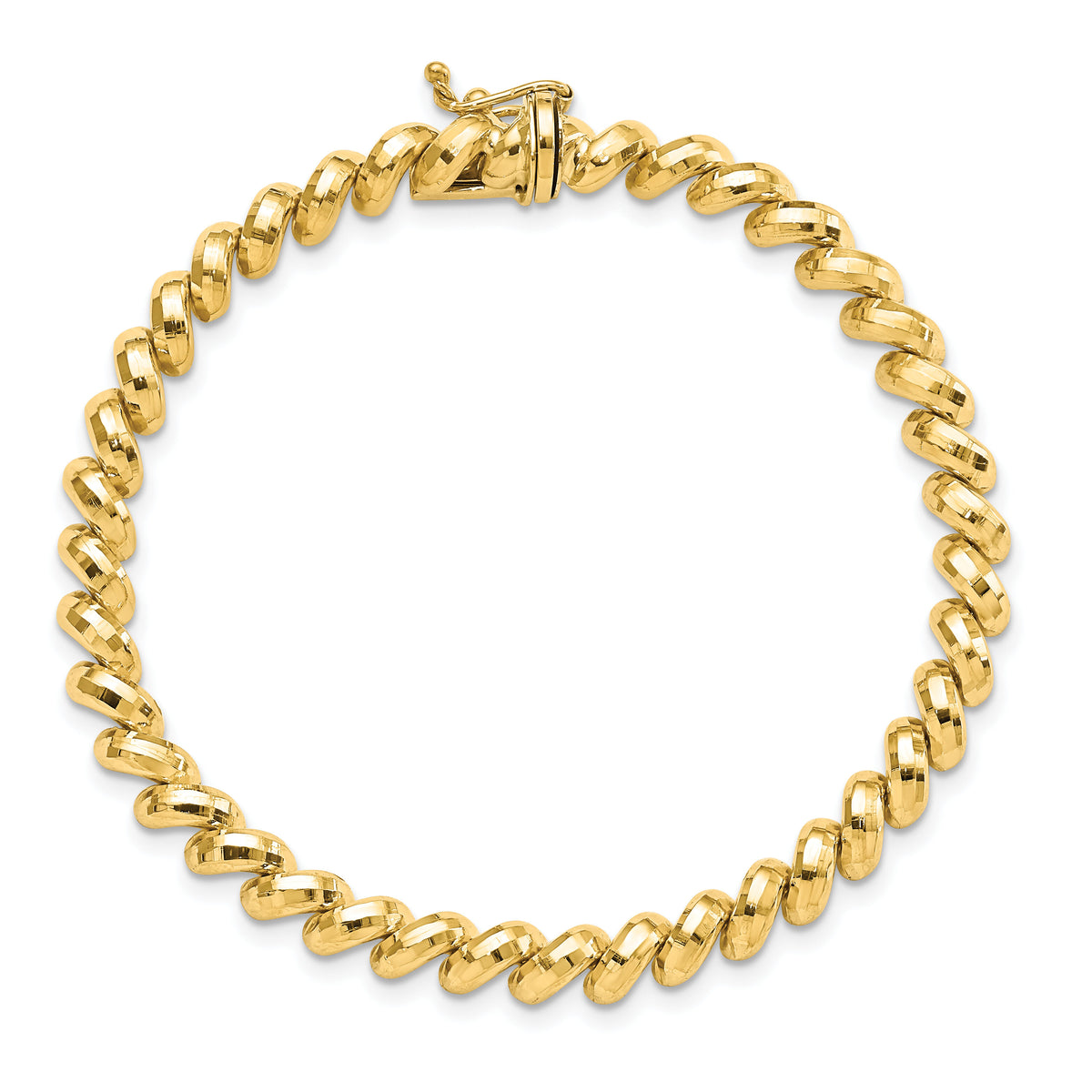 14k Faceted San Marco Bracelet-FSM8-7