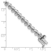 14k White Gold Faceted San Marco Bracelet-FSM8W-7