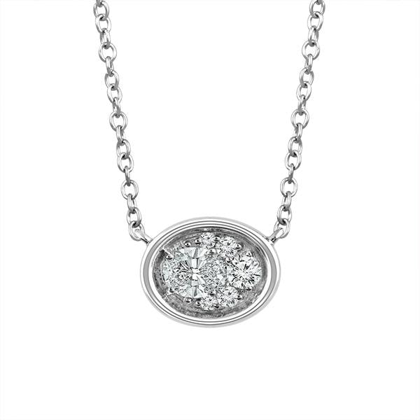 Diamond Fashion Pendant 0.16 ct tw 14k White Gold-FSP4081A44W4