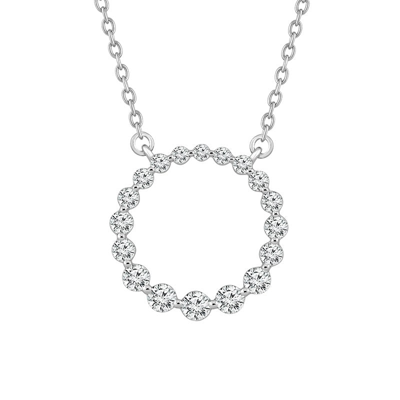 Diamond Fashion Pendant 0.50 ct tw Round 10k White Gold-FSP4191A78W0