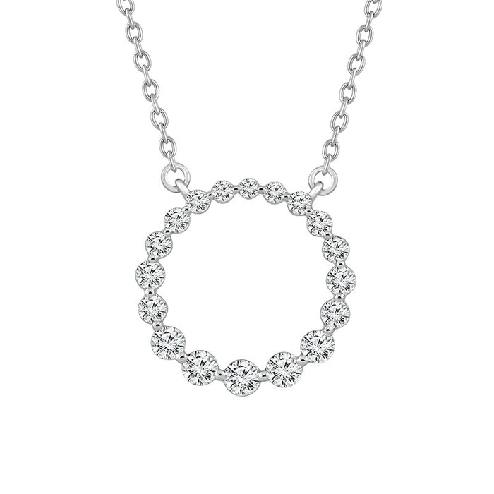 Diamond Fashion Pendant 0.50 ct tw Round 10k White Gold-FSP4191A78W0