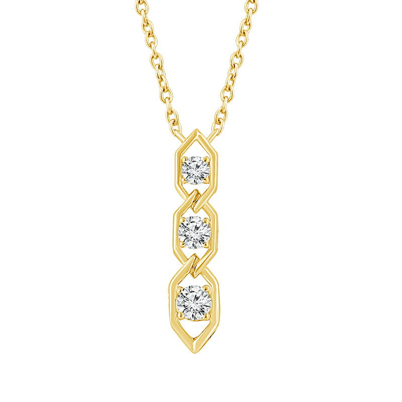 Diamond Fashion Pendant 0.25 ct tw 10k Yellow Gold-FSP4204A78Y0