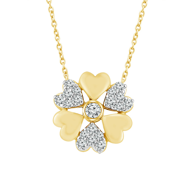 Diamond Fashion Pendant 0.25 ct tw 10k Yellow Gold-FSP4218A78Y0