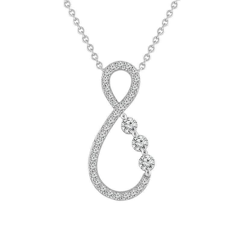 Diamond Fashion Pendant 0.33 ct tw 10k White Gold-FSP4222A78W0