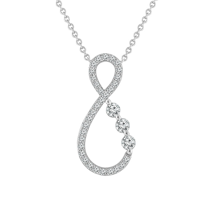 Diamond Fashion Pendant 0.33 ct tw 10k White Gold-FSP4222A78W0