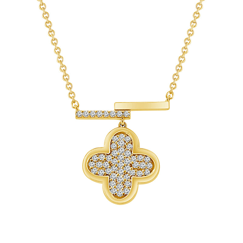Diamond Fashion Pendant 0.17 ct tw 10k Yellow Gold-FSP4239A78Y0