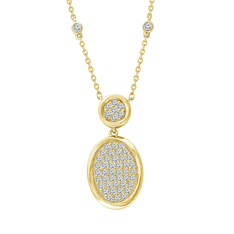 Diamond Fashion Pendant 0.33 ct tw 10k Yellow Gold-FSP4243A78Y0