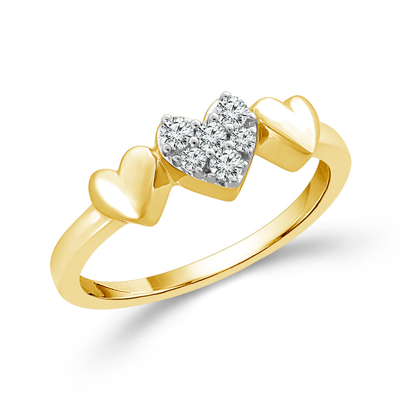 Diamond Fashion Ring 0.13 ct tw 10k Yellow Gold-FSR4223A78Y0