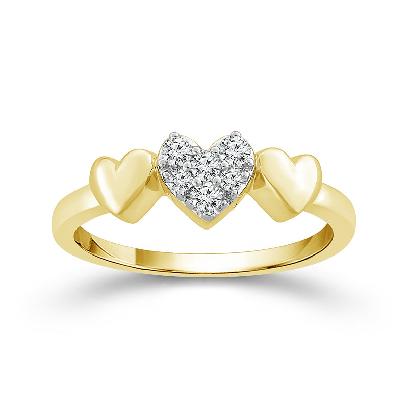 Diamond Fashion Ring 0.13 ct tw 10k Yellow Gold-FSR4223A78Y0