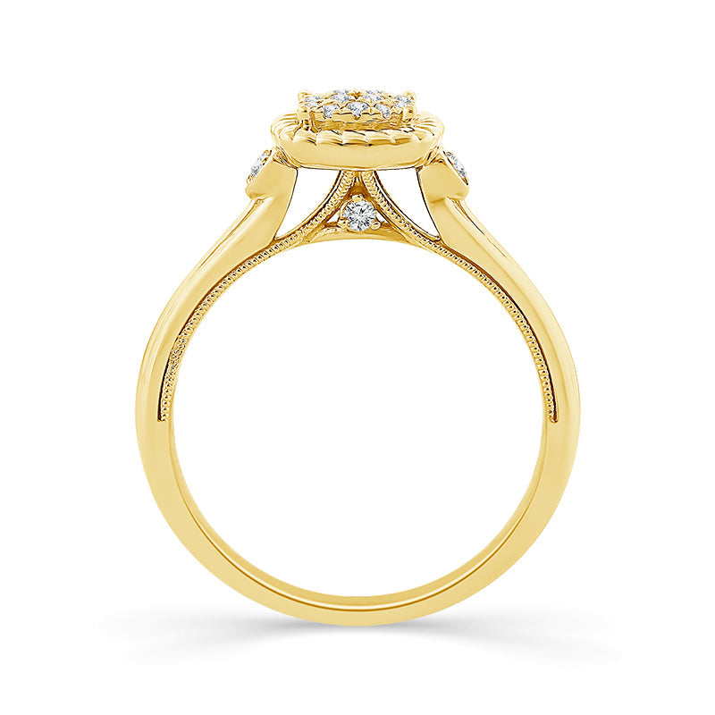 Diamond Engagement Ring 0.17 ct tw 10k Yellow Gold-FSR4226A78Y0