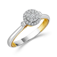 Diamond Engagement Ring 0.20 ct tw 10k White Gold+10k Yellow Gold-FSR4227A78WY0