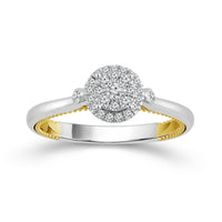 Diamond Engagement Ring 0.20 ct tw 10k White Gold+10k Yellow Gold-FSR4227A78WY0