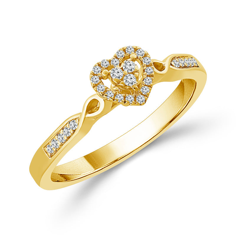 Diamond Engagement Ring 0.10 ct tw 10k Yellow Gold-FSR4228A78Y0