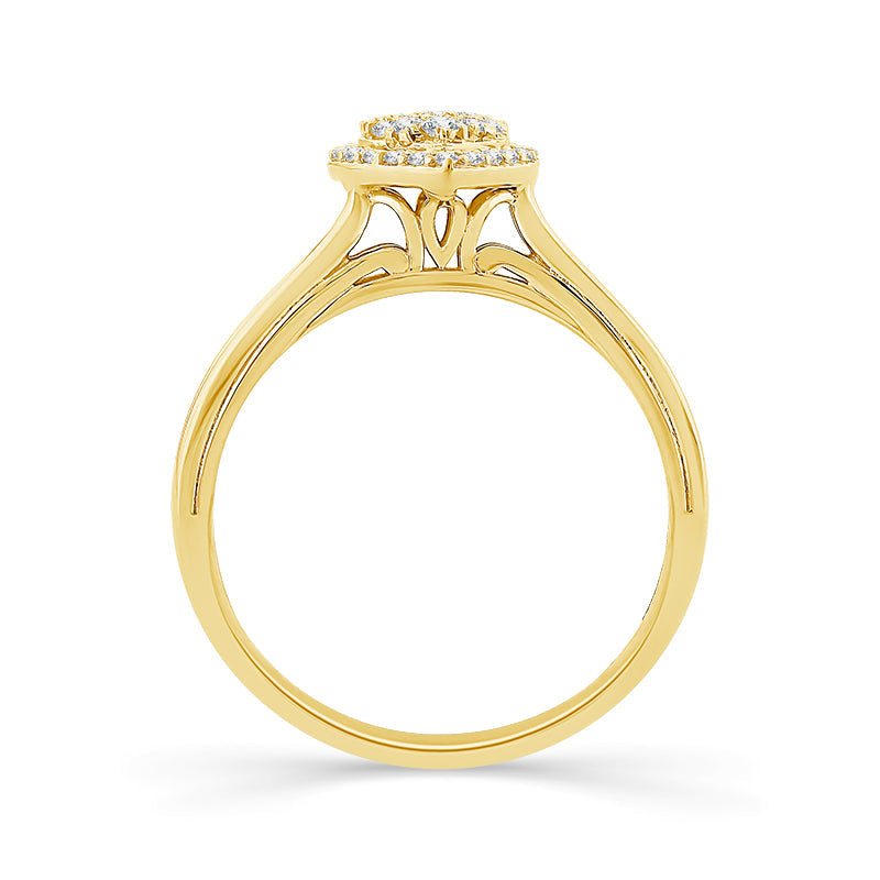 Diamond Engagement Ring 0.17 ct tw 10k Yellow Gold-FSR4229A78Y0