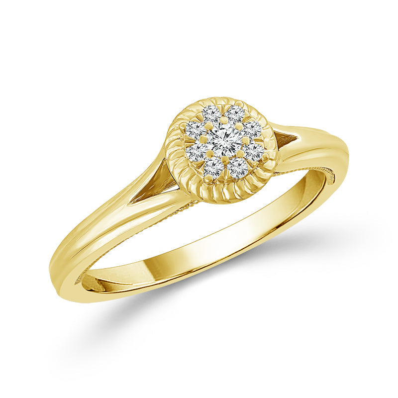Diamond Engagement Ring 0.10 ct tw 10k Yellow Gold-FSR4230A78Y0