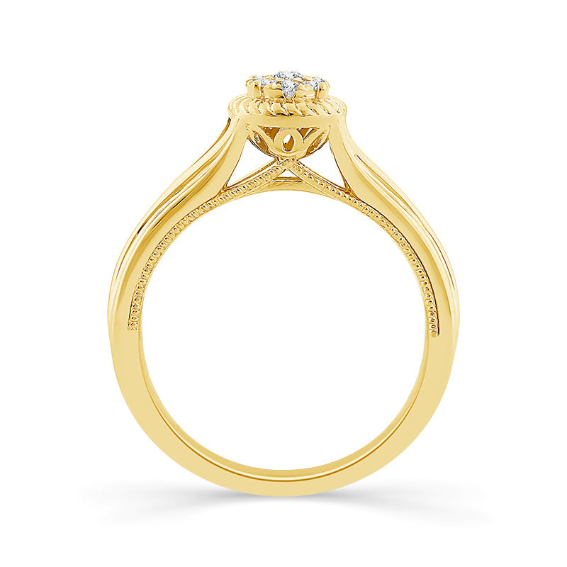Diamond Engagement Ring 0.10 ct tw 10k Yellow Gold-FSR4230A78Y0