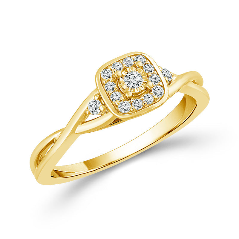 Diamond Engagement Ring 0.10 ct tw 10k Yellow Gold-FSR4232A78Y0