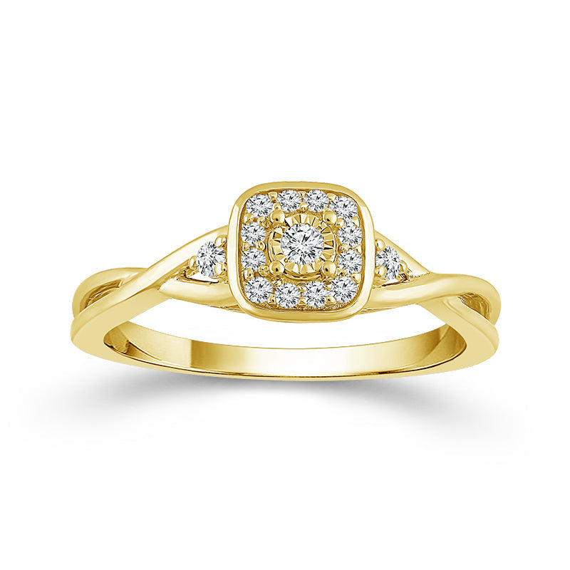 Diamond Engagement Ring 0.10 ct tw 10k Yellow Gold-FSR4232A78Y0