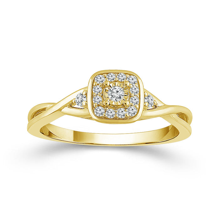 Diamond Engagement Ring 0.10 ct tw 10k Yellow Gold-FSR4232A78Y0