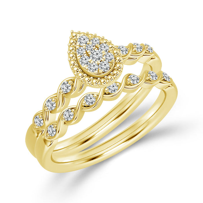 Diamond BrIdal Set 0.13 ct tw 10k Yellow Gold-FSRB4200A78Y0