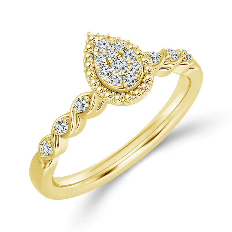 Diamond BrIdal Set 0.13 ct tw 10k Yellow Gold-FSRB4200A78Y0