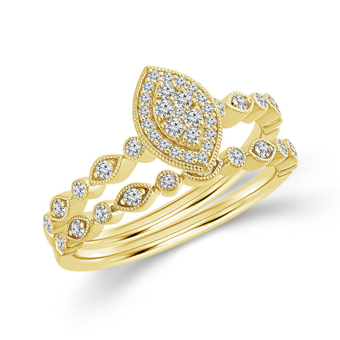 Diamond BrIdal Set 0.25 ct tw 10k Yellow Gold-FSRB4201A78Y0