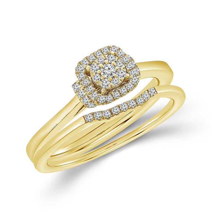 Diamond BrIdal Set 0.25 ct tw 10k Yellow Gold-FSRB4203A78Y0