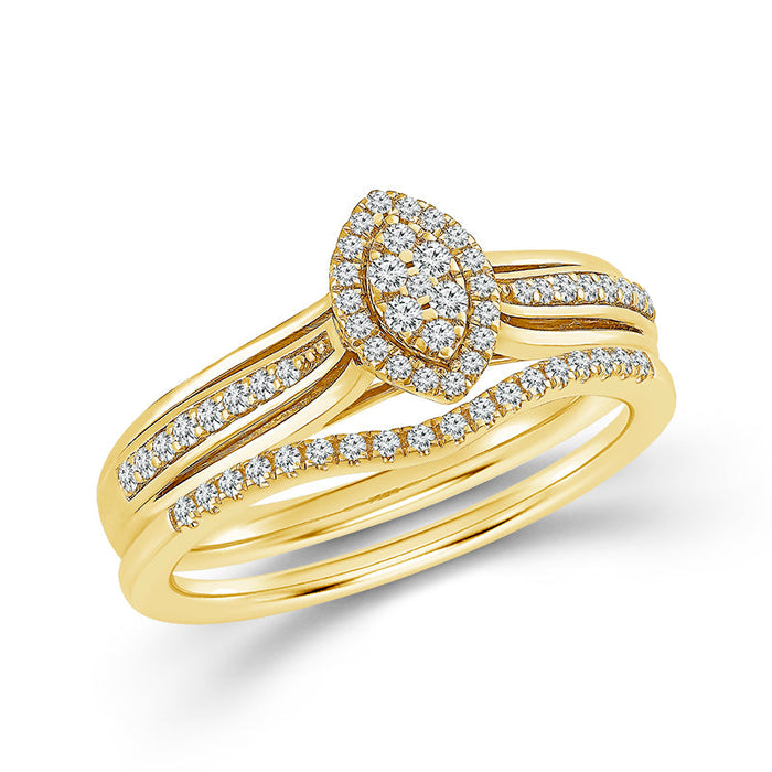 Diamond BrIdal Set 0.25 ct tw 10k Yellow Gold-FSRB4204A78Y0